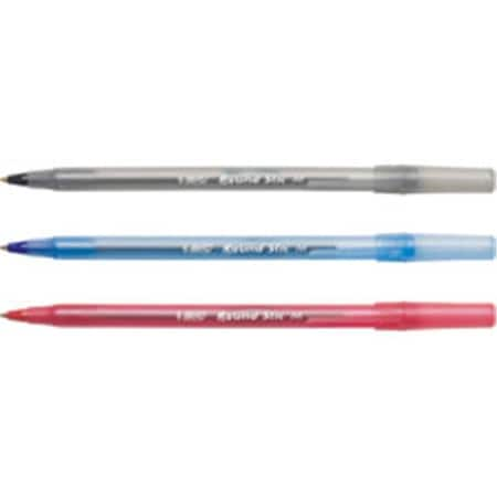 Bic BICGSM240BK Round Stic Ballpoint Pen; Black